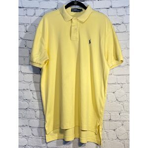 Polo by Ralph Lauren Men's Polo Shirt Size M Butter Yellow with Blue Logo